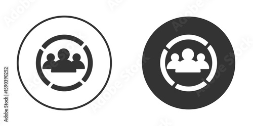 Demographics icon vector clipart in black colors. suitable for graphic work
