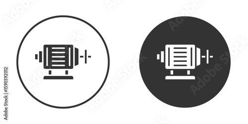 Car alternator icon vector clipart in black colors. suitable for graphic work