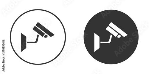 CCTV icon vector clipart in black colors. suitable for graphic work