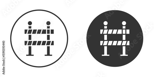 Barrier icon vector clipart in black colors. suitable for graphic work