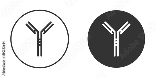 Antibody icon vector clipart in black colors. suitable for graphic work