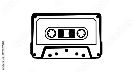 Vector vintage audio cassette tape vector illustration for music lovers and retro technology design projects download