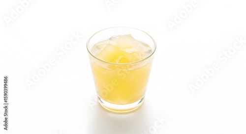 Wallpaper Mural Glass of orange juice with ice cubes, photo on white background. Torontodigital.ca
