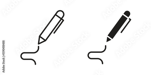 Write icon. vector flat and line symbols. Vector Graphics.