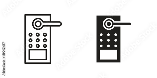 Smart lock icon. vector flat and line symbols. Vector Graphics.