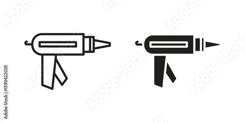 Sealants gun icon. vector flat and line symbols. Vector Graphics.