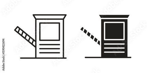 Road toll icon. vector flat and line symbols. Vector Graphics.