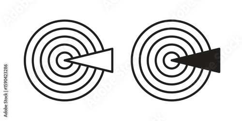 Radar detection icon. vector flat and line symbols. Vector Graphics.