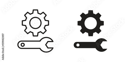 Productivity tools icon. vector flat and line symbols. Vector Graphics.