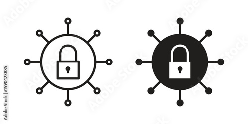Private network icon. vector flat and line symbols. Vector Graphics.