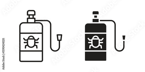 Pesticide icon. vector flat and line symbols. Vector Graphics.