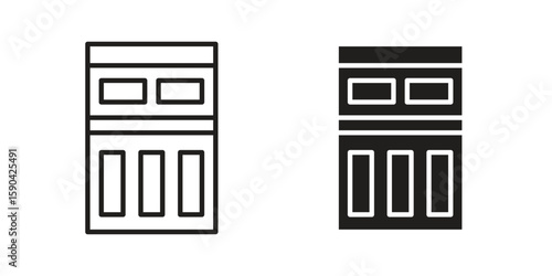 Mood board icon. vector flat and line symbols. Vector Graphics.