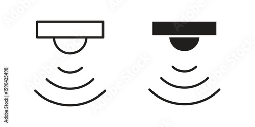 Motion sensor icon. vector flat and line symbols. Vector Graphics.