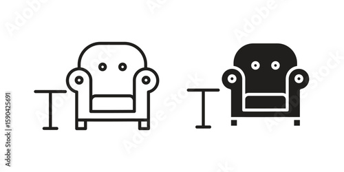 Lounge icon. vector flat and line symbols. Vector Graphics.
