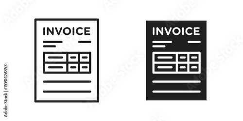 Invoice icon. vector flat and line symbols. Vector Graphics.