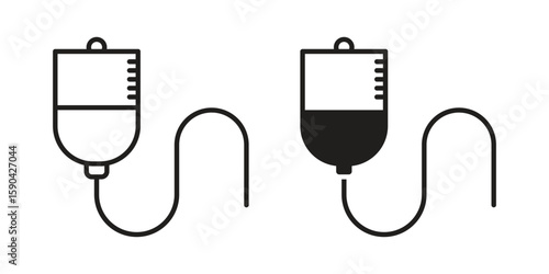 Intravenous icon. vector flat and line symbols. Vector Graphics.