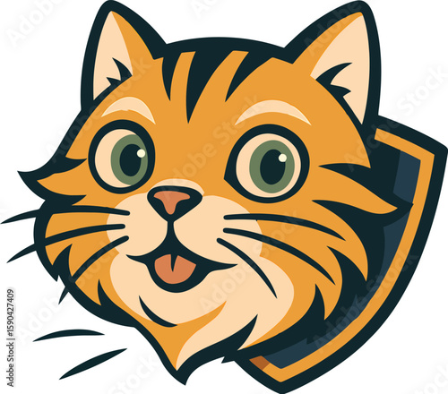 This adorable AI-generated cartoon cat head bursts with charm and playful energy—perfect for pet brands, kids' designs, or fun merchandise. Let this cheerful feline brighten your creations today!