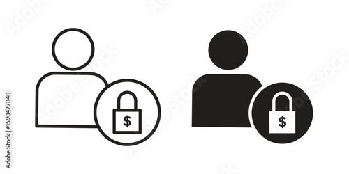 Guarantor icon. vector flat and line symbols. Vector Graphics.