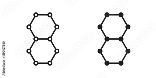 Graphene icon. vector flat and line symbols. Vector Graphics.