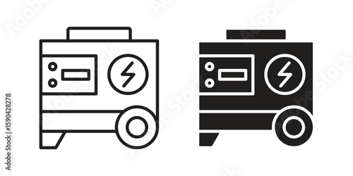 Generator icon. vector flat and line symbols. Vector Graphics.
