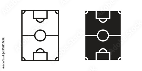 Football field icon. vector flat and line symbols. Vector Graphics.