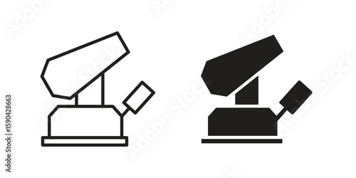 Floor sanding machine icon. vector flat and line symbols. Vector Graphics.