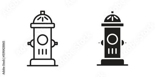 Fire hydrant icon. vector flat and line symbols. Vector Graphics.