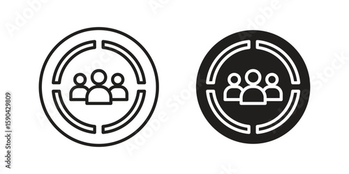 Demographics icon. vector flat and line symbols. Vector Graphics.