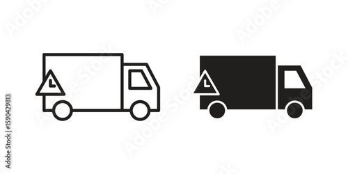 Delivery delay icon. vector flat and line symbols. Vector Graphics.