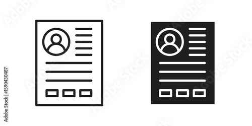 Criminal record icon. vector flat and line symbols. Vector Graphics.