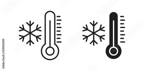Cold icon. vector flat and line symbols. Vector Graphics.