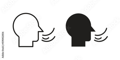 Breath icon. vector flat and line symbols. Vector Graphics.