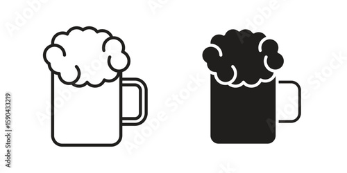 Beer icon. vector flat and line symbols. Vector Graphics.