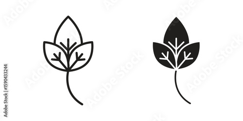 Basil icon. vector flat and line symbols. Vector Graphics.