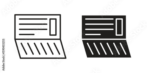 Bankbook icon. vector flat and line symbols. Vector Graphics.