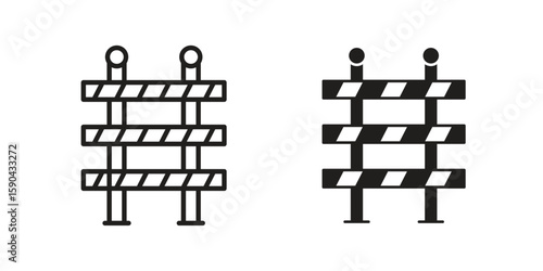 Barrier icon. vector flat and line symbols. Vector Graphics.