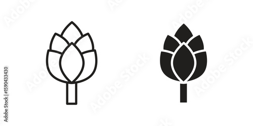Artichoke icon. vector flat and line symbols. Vector Graphics.
