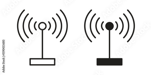 Antenna icon. vector flat and line symbols. Vector Graphics.