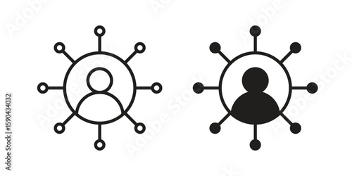 Affiliate marketing icon. vector flat and line symbols. Vector Graphics.