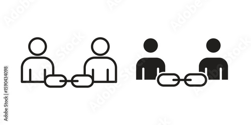 Affiliate link icon. vector flat and line symbols. Vector Graphics.