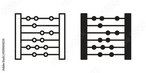 Abacus icon. vector flat and line symbols. Vector Graphics.