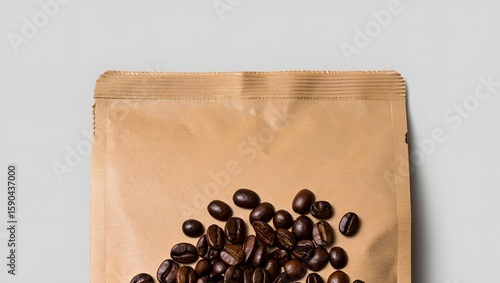 Buy fresh roasted coffee beans online best gourmet coffee beans brown bag packaging mockup