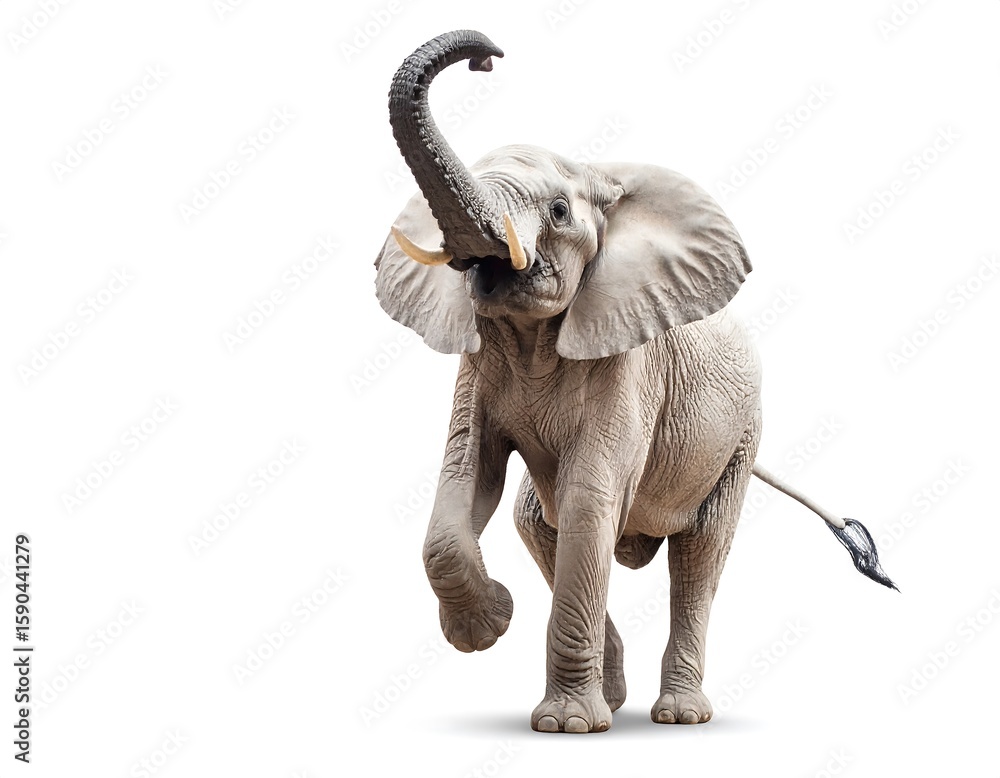 Obraz premium Powerful elephant in action