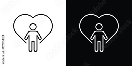 Wellness icon. Editable stroke. Icon for web.
