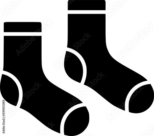 socks glyph flat vector icon
