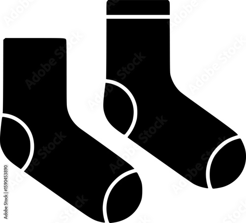socks glyph flat vector icon

