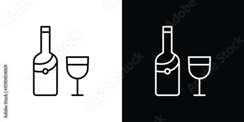 Vodka icon. Editable stroke. Icon for web.