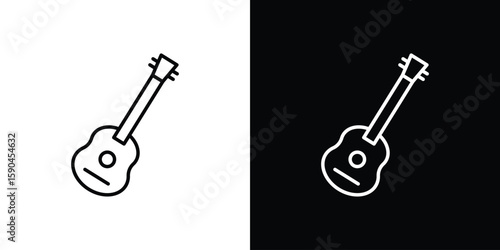 Ukulele icon. Editable stroke. Icon for web.