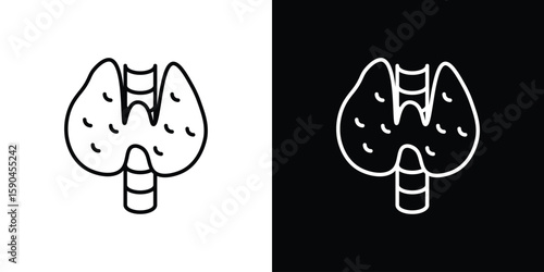 Thyroid icon. Editable stroke. Icon for web.