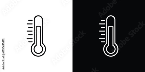 Thermometer icon. Editable stroke. Icon for web.